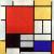 Composition with Red Yellow Blue and Black | ArtGrok